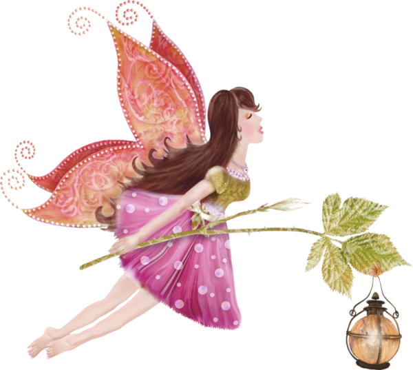 Сказочная Фея на белом фоне