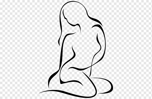 Контур тела девушки