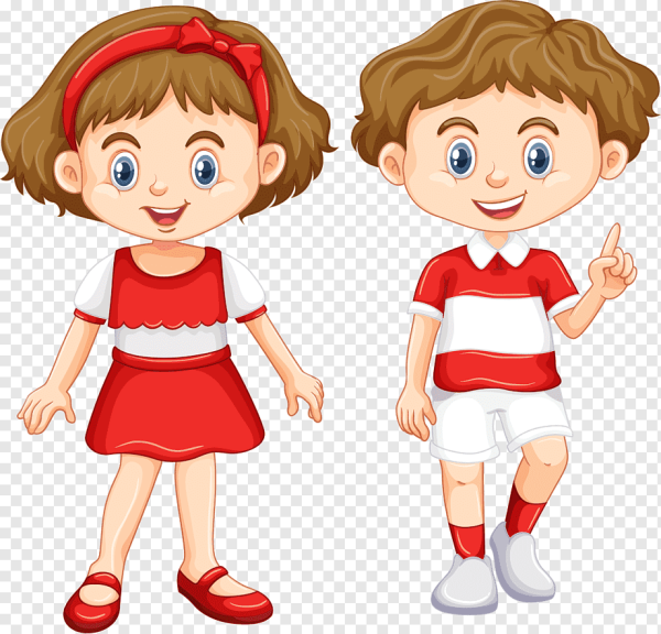 Мальчик и девочка мультяшные