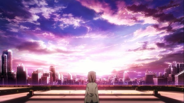 Аниме пейзаж город