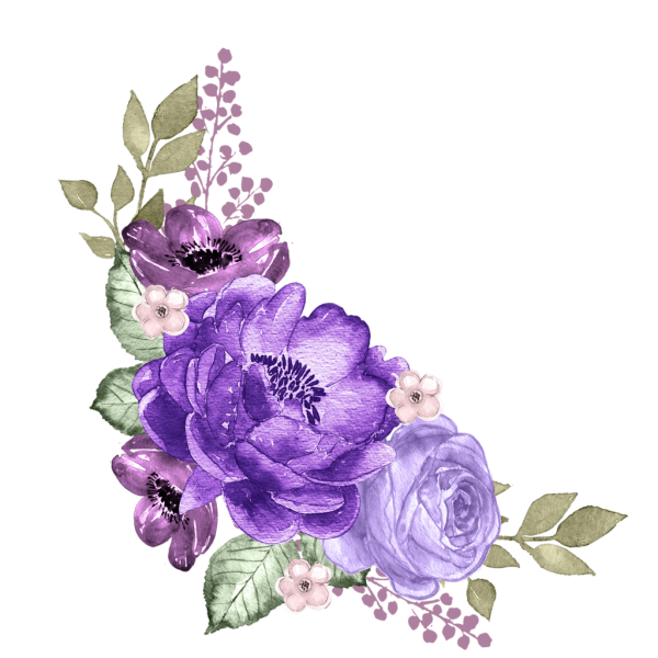 Сиреневые цветы уголки