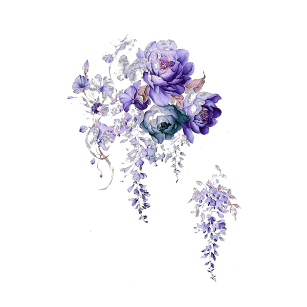 Сиреневые цветы акварель