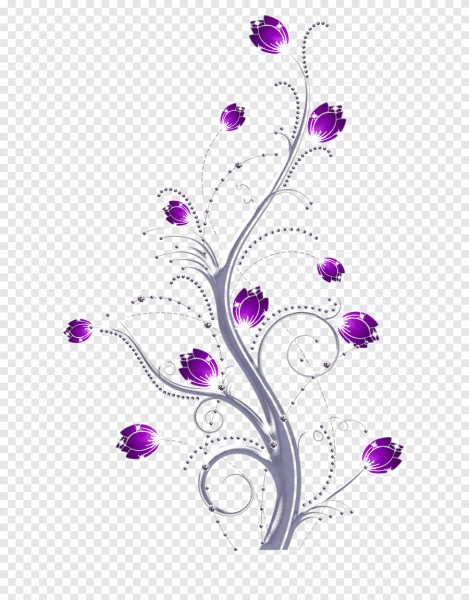 Красивый узор сиреневый