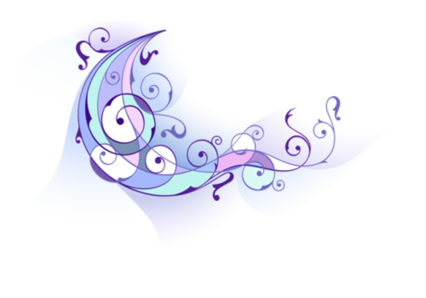 Фиолетовые узоры на прозрачном фоне