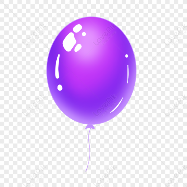Сиреневый шарик на белом фоне