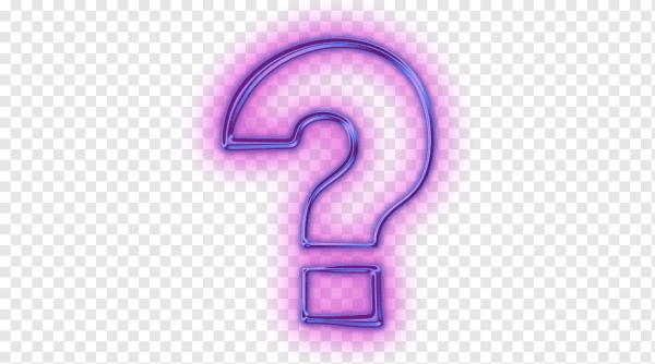 Вопрос на фиолетовом фоне