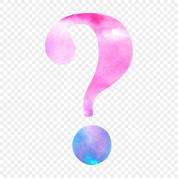 Знак вопроса розовый