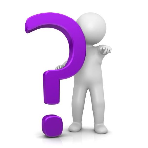 Белый человечек с фиолетовым знаком вопроса