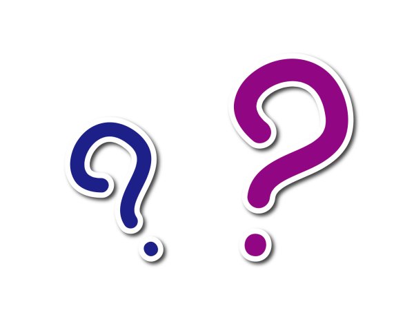 Знак вопроса на фиолетовом фоне