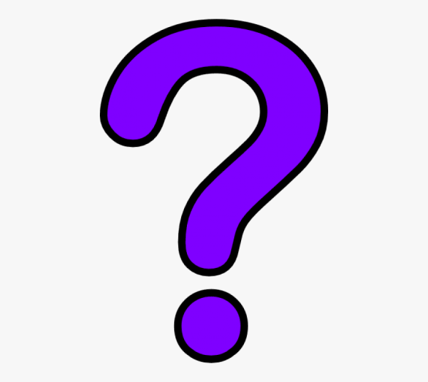 Знак вопроса фиолетовый