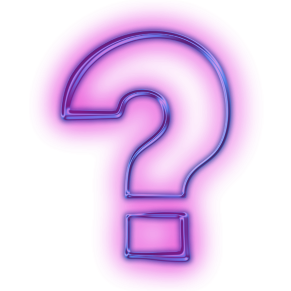 Неоновый знак вопроса