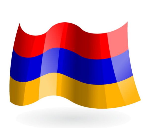 Развевающийся флаг Армении