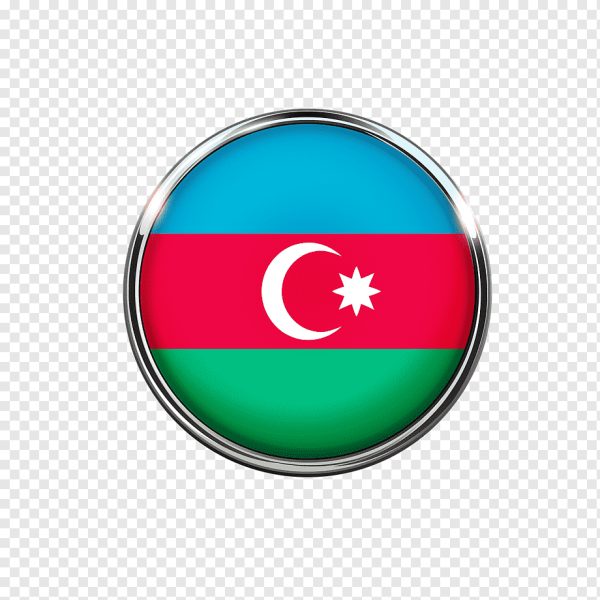 Флаг Азербайджана круглый
