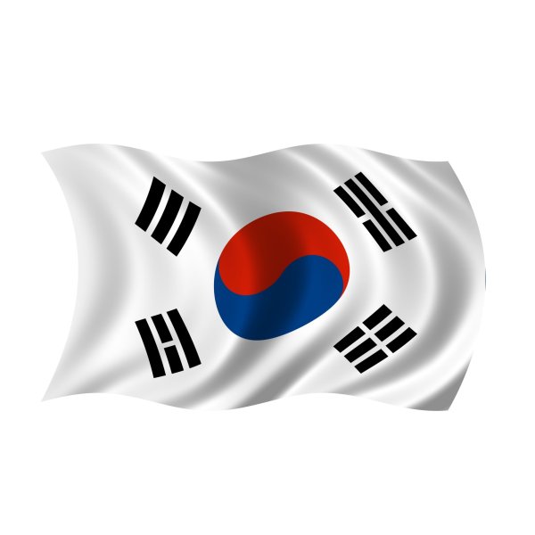 Флаг Южной Кореи без фона
