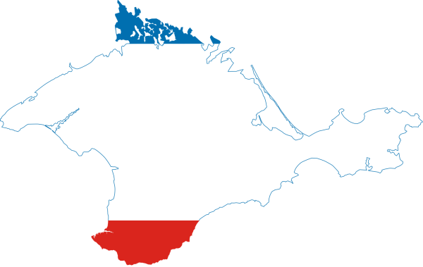 Очертания Крымского полуострова