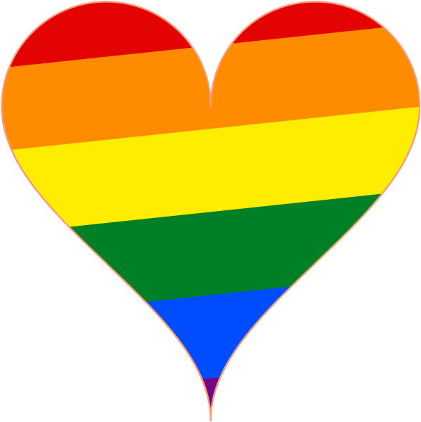 Радужное сердце ЛГБТ