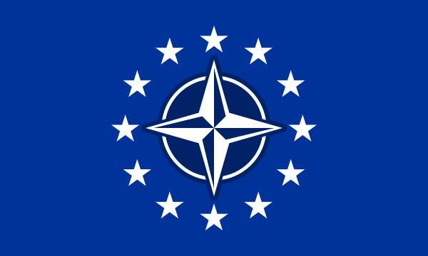 Флаг НАТО И Евросоюза
