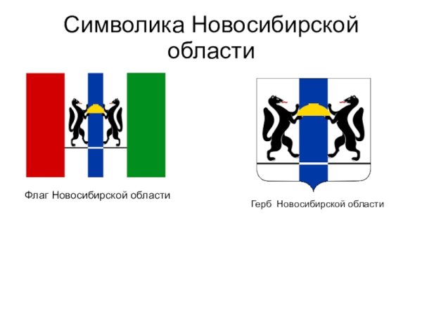 Флаг и герб Новосибирска и Новосибирской области