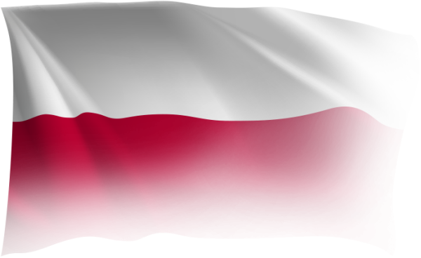 Территория Польши с флагом