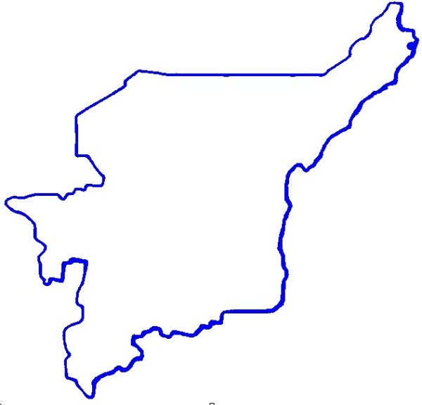 Контурная карта Республики Коми