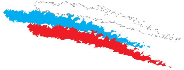 Российский флаг в виде ленты