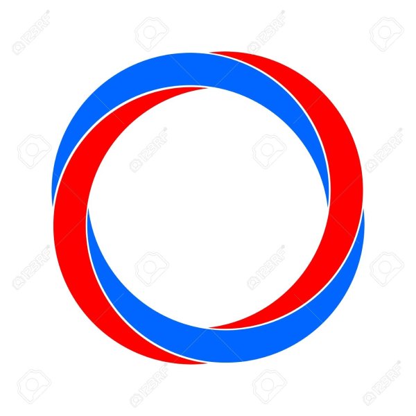 Красно синий круг