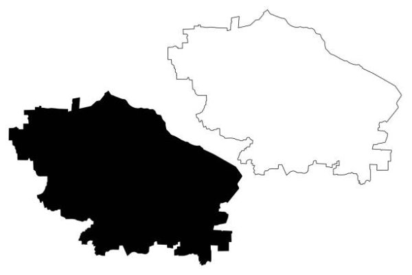 Контурная карта Ставропольского края