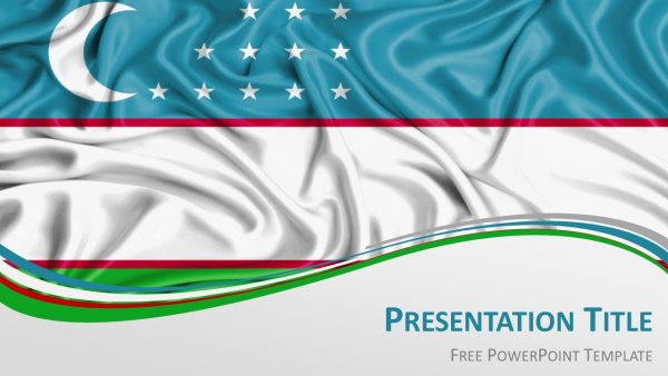 Красивый узбекский флаг