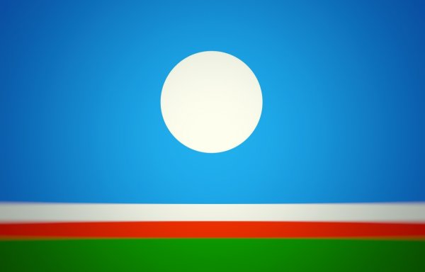 Флаг Республики Саха и Казахстана