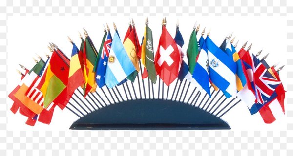 Флаги стран на белом фоне