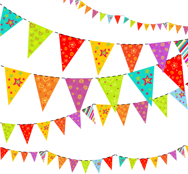 Флажки. С днем рождения!