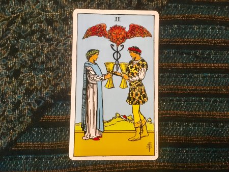 Двойка кубков Райдер Уэйт