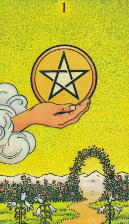 Туз пентаклей Таро