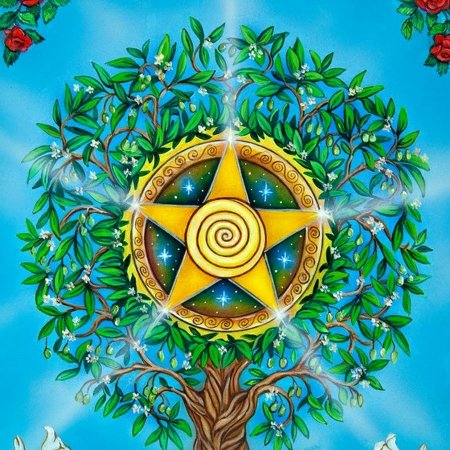 Карта Таро туз пентаклей