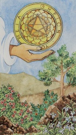 Туз пентаклей Таро Уэйта