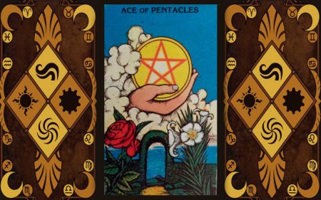 Туз пентаклей Таро в хорошем качестве