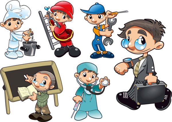 Разные профессии мультяшные