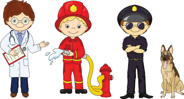 Пожарный врач полицейский спасатели