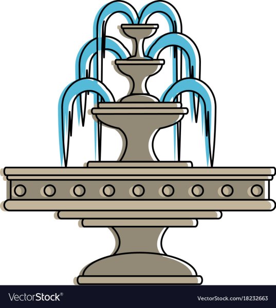 Фонтан клипарт на прозрачном фоне