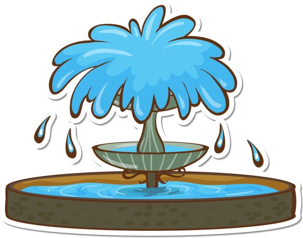 Фонтан мультяшная