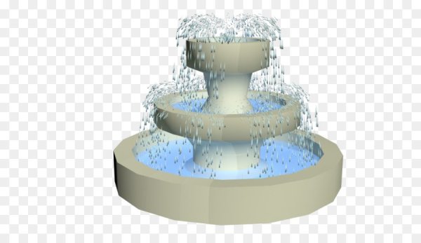 Фонтан на прозрачном фоне