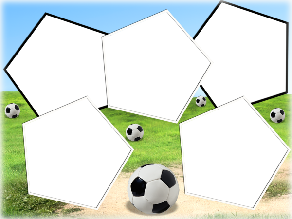 Рамка с футбольными мячами