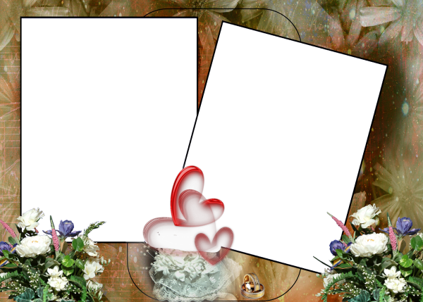 Свадебные рамки двойные