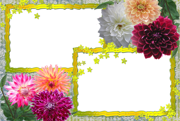 Цветочная рамка двойная