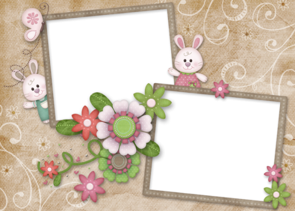 Рамка детская нежная для фотошопа