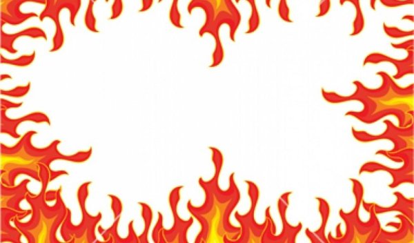 Фон Огненная рамка