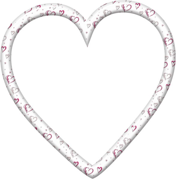 Рамка с сердечками на прозрачном фоне