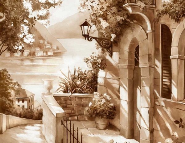 Роспись стен городской пейзаж