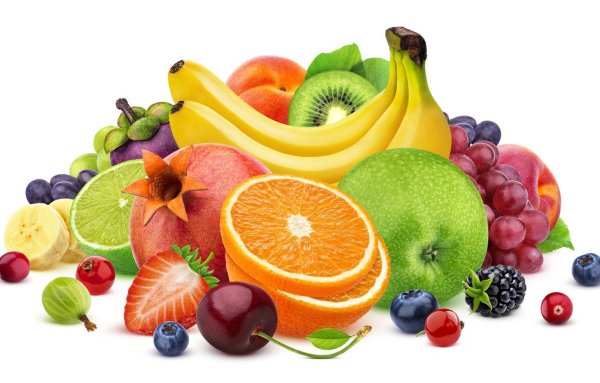 Фрукты на прозрачном фоне