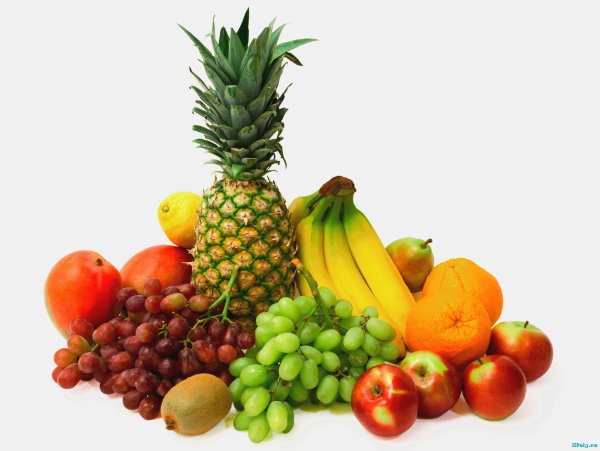 Фрукты на прозрачном фоне